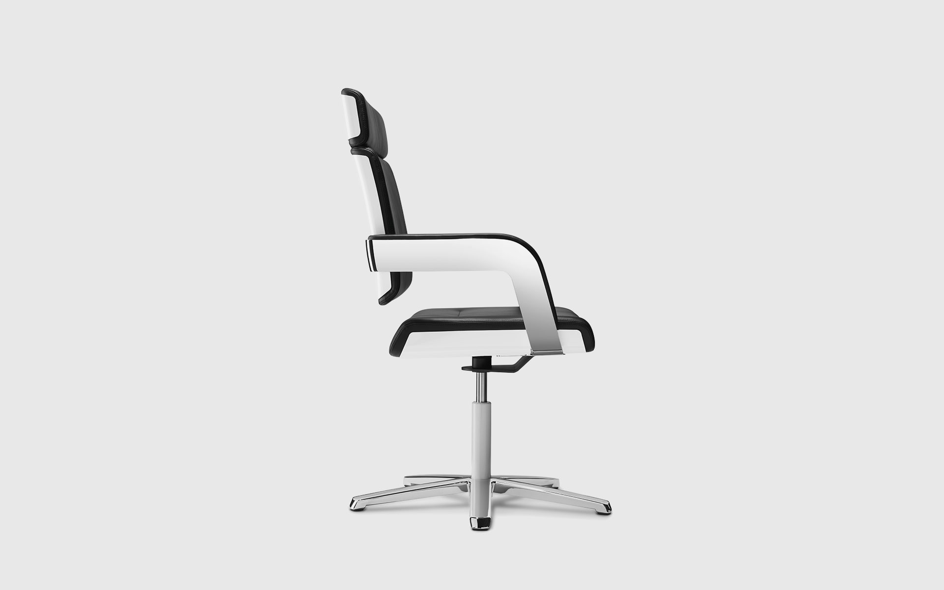 Black-and-white K+N Charta conference chair by ITO Design