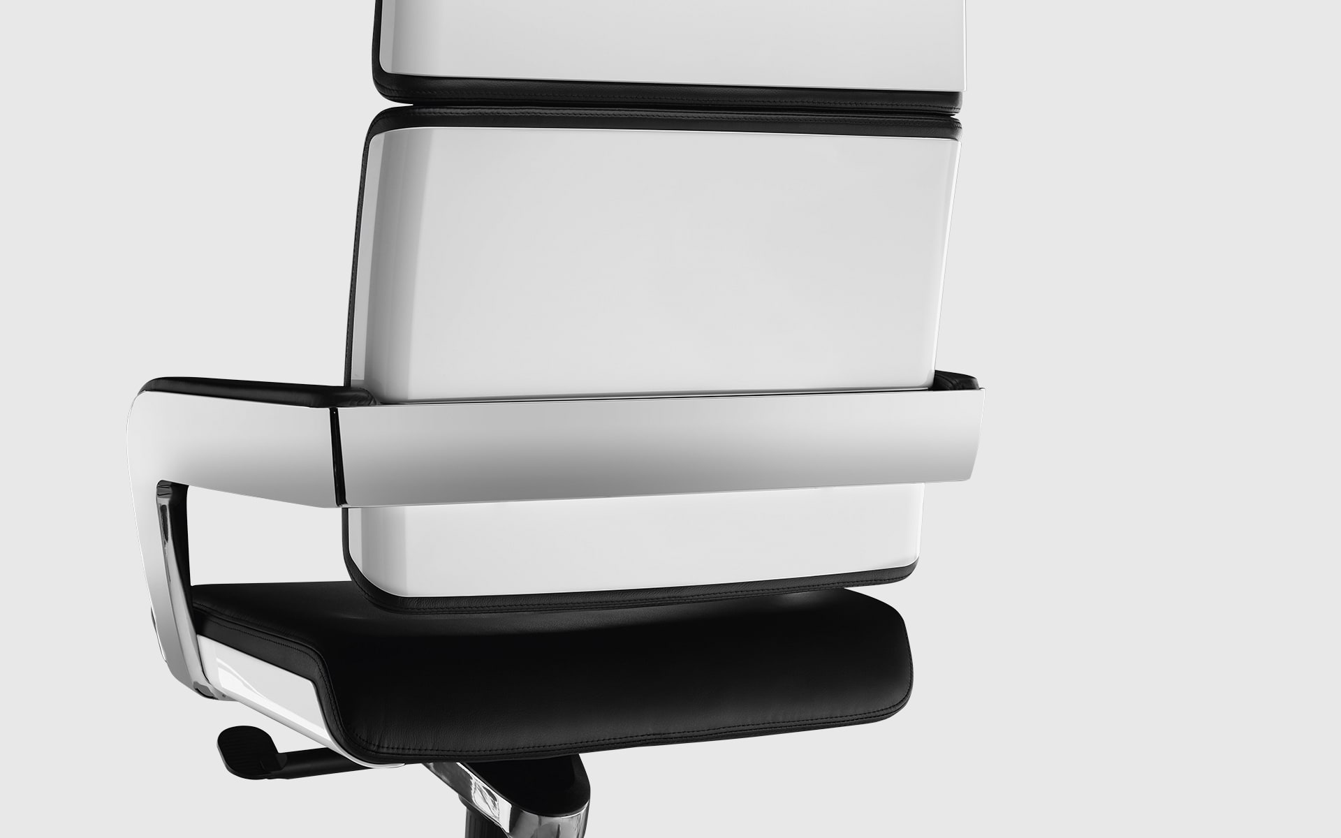 Close-up of the backrest of the K+N Charta conference chair by ITO Design