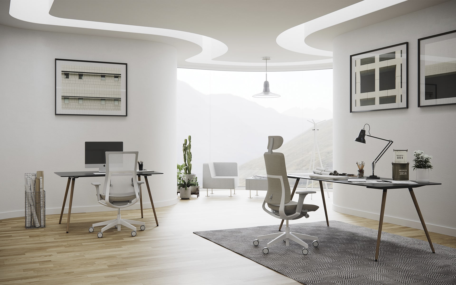 Profim Violle office chair by ITO Design in black and light grey