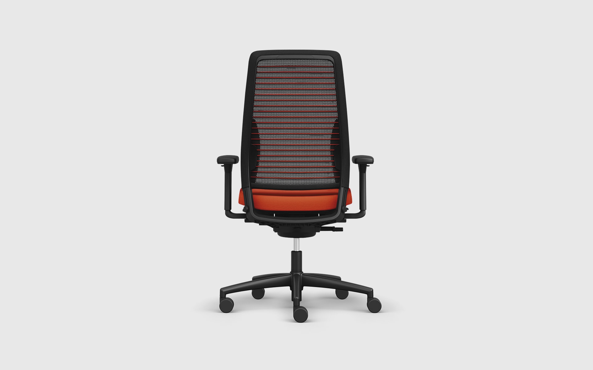 The K+N Okay III office chair by ITO Design in black and orange