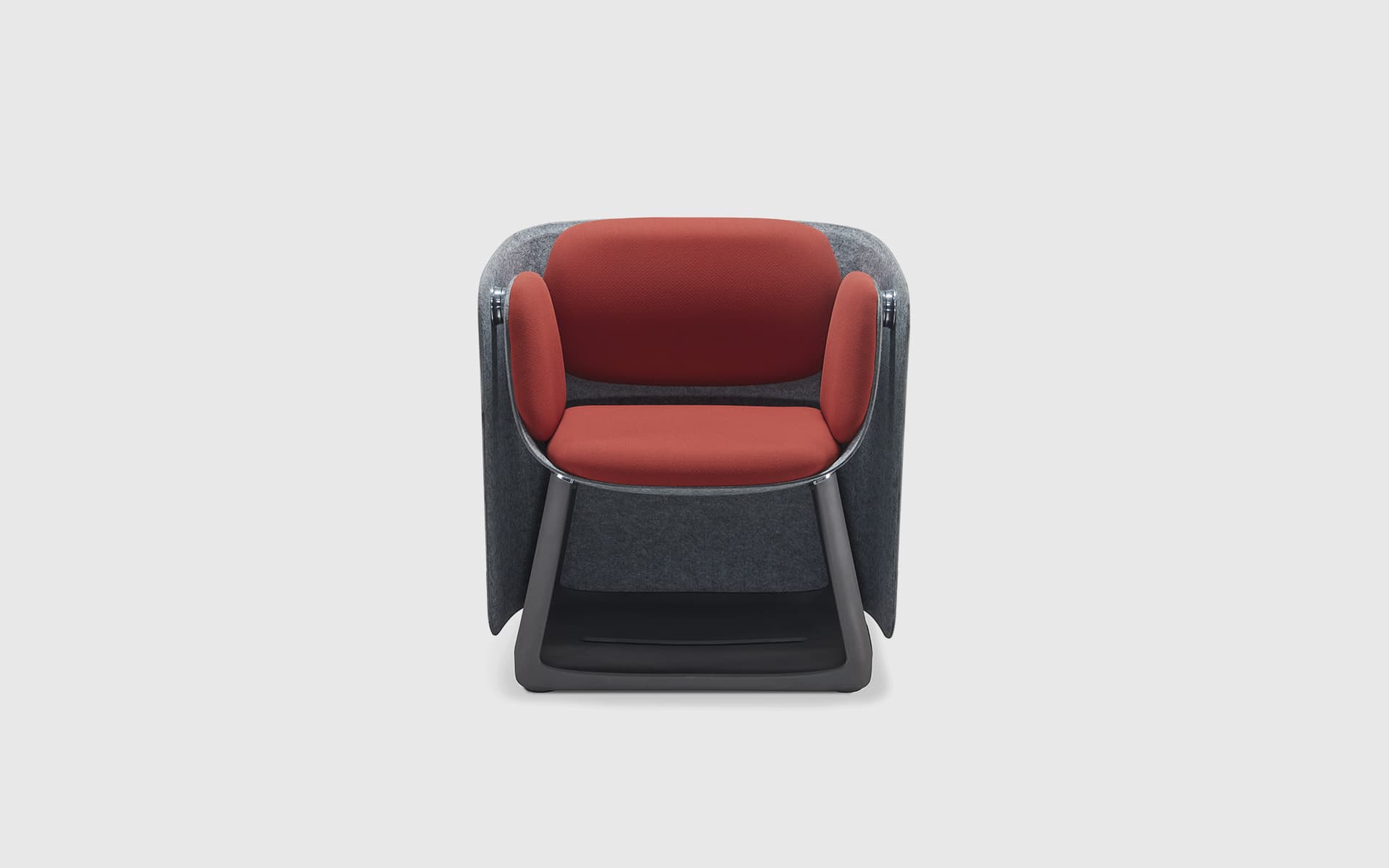 The Sunon UF office chair by ITO Design in grey and red