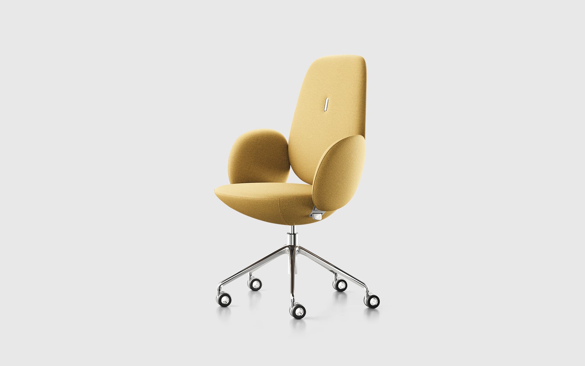 Tony office chair by ITO Design for Henglin in dark yellow